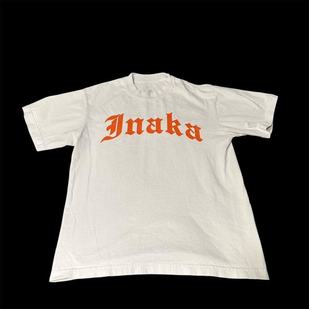 Inaka Power Men's‎ Graphic Print T-Shirt White Size S Short Sleeve